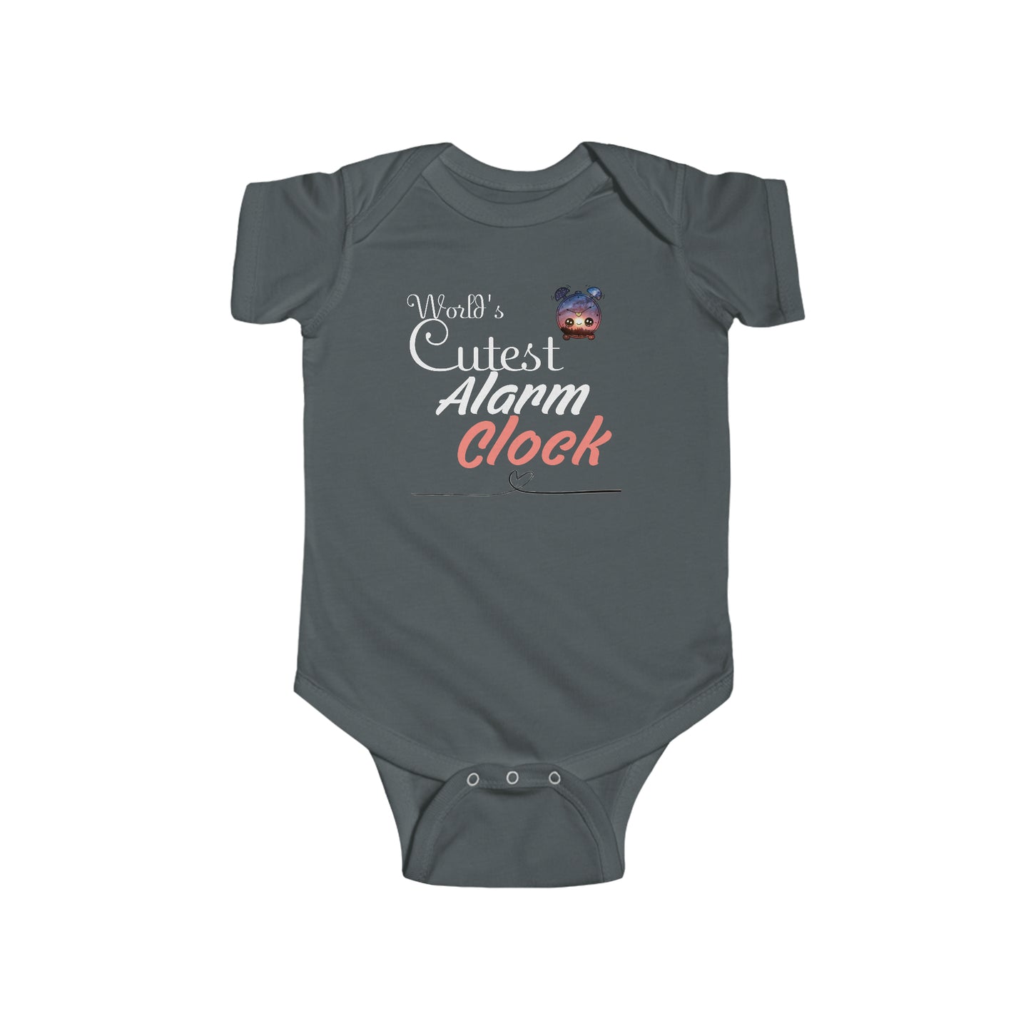 World's Cutest Alarm Clock Baby Bodysuit