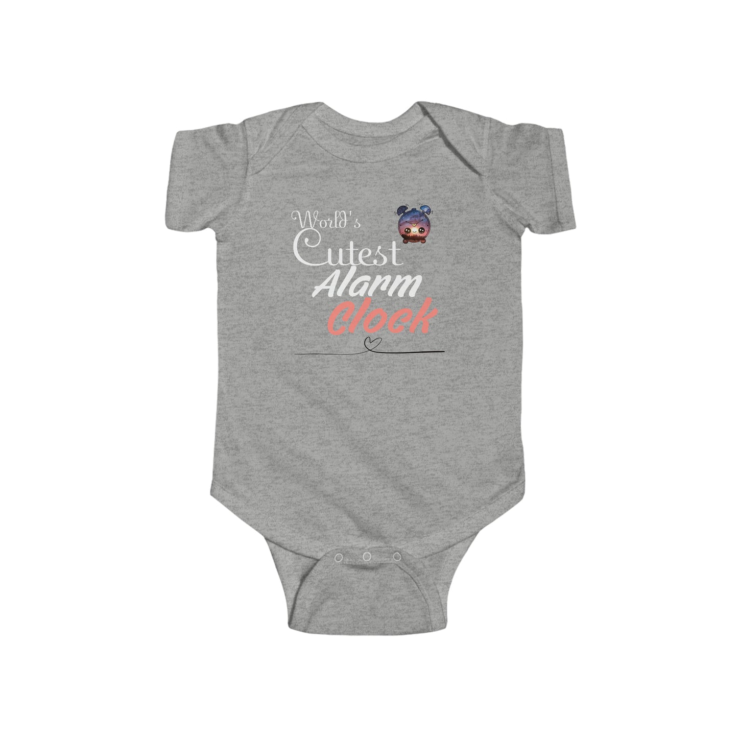 World's Cutest Alarm Clock Baby Bodysuit