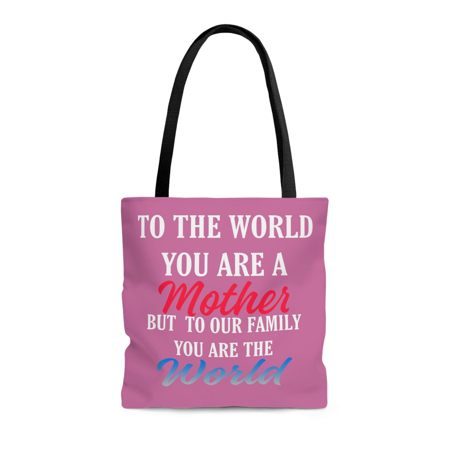 Mom World Pink Tote Bag