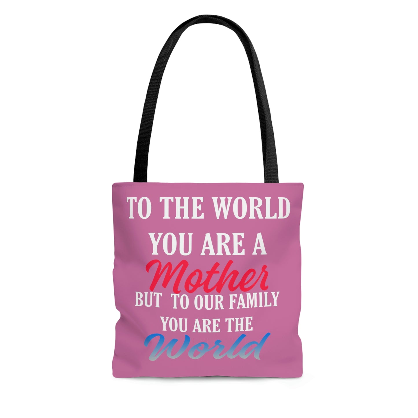 Mom World Pink Tote Bag