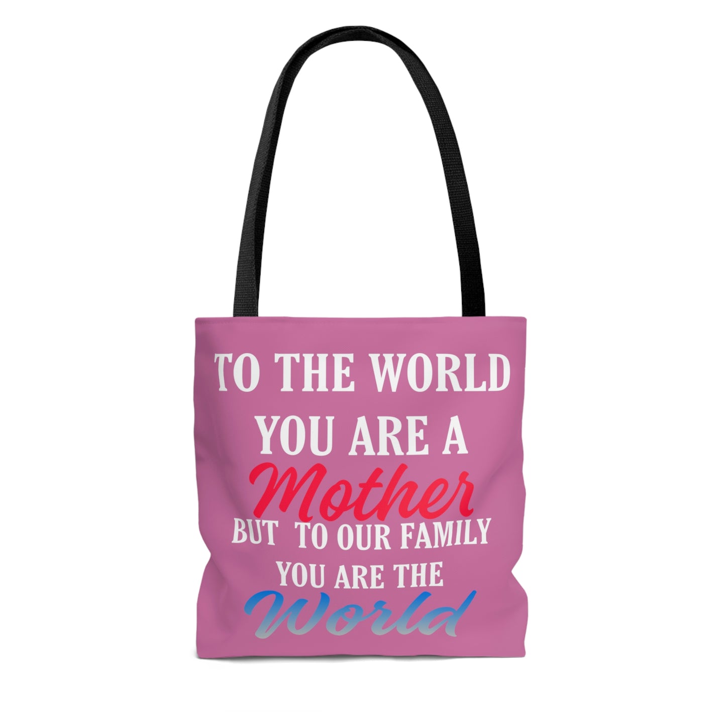 Mom World Pink Tote Bag