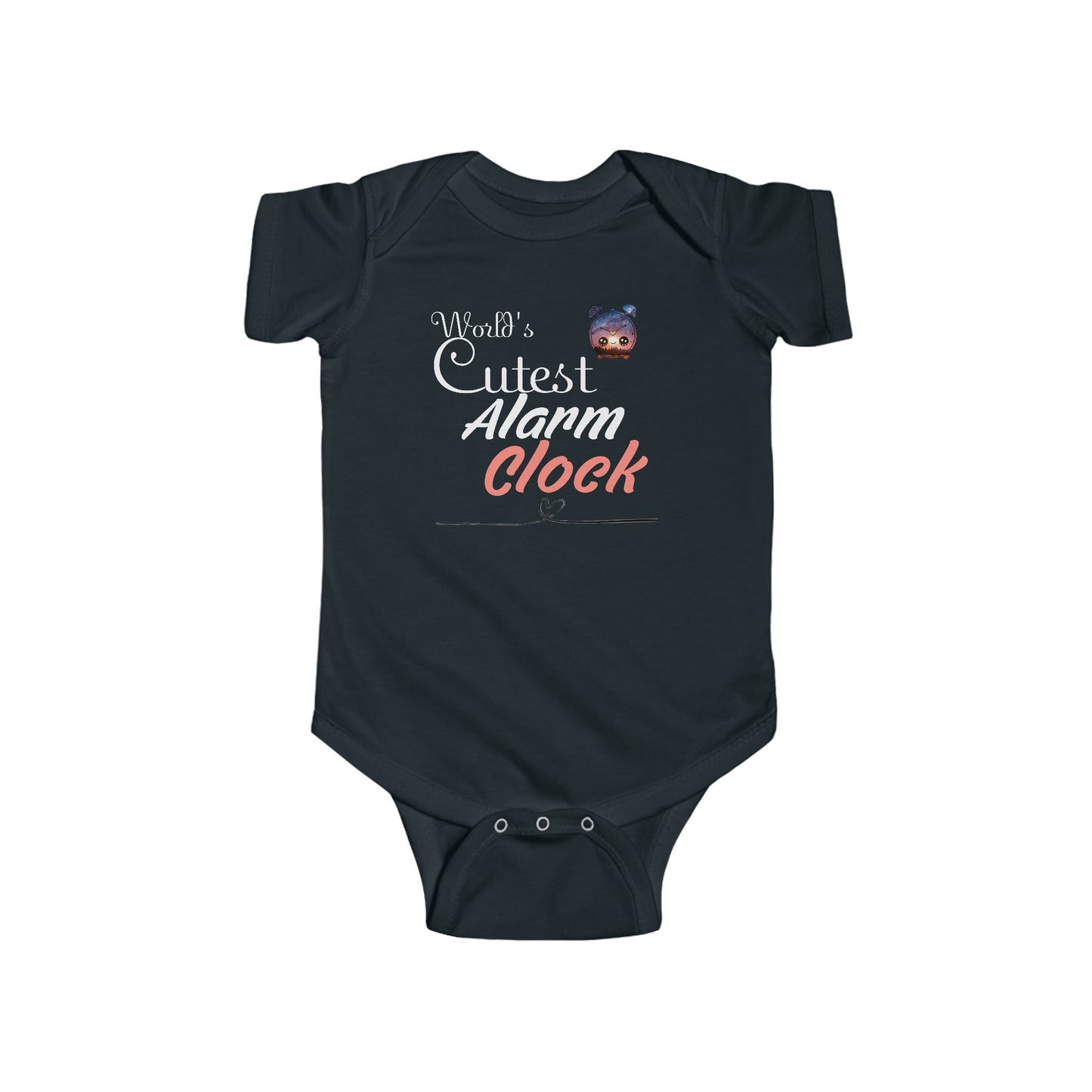 World's Cutest Alarm Clock Baby Bodysuit