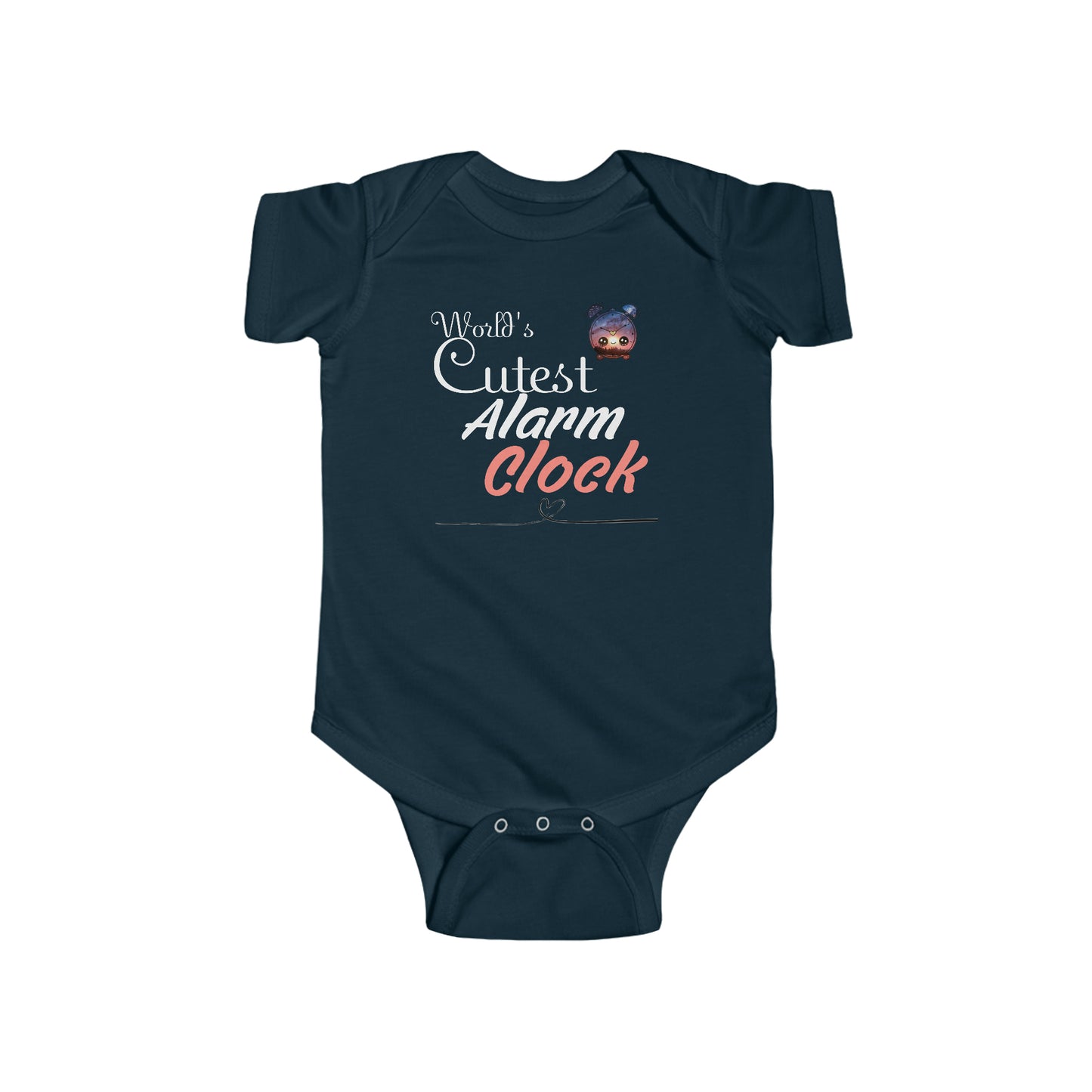 World's Cutest Alarm Clock Baby Bodysuit