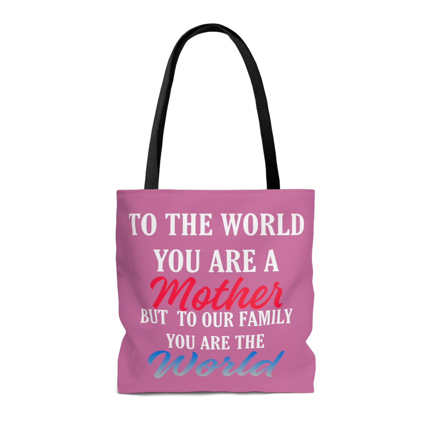 Mom World Pink Tote Bag