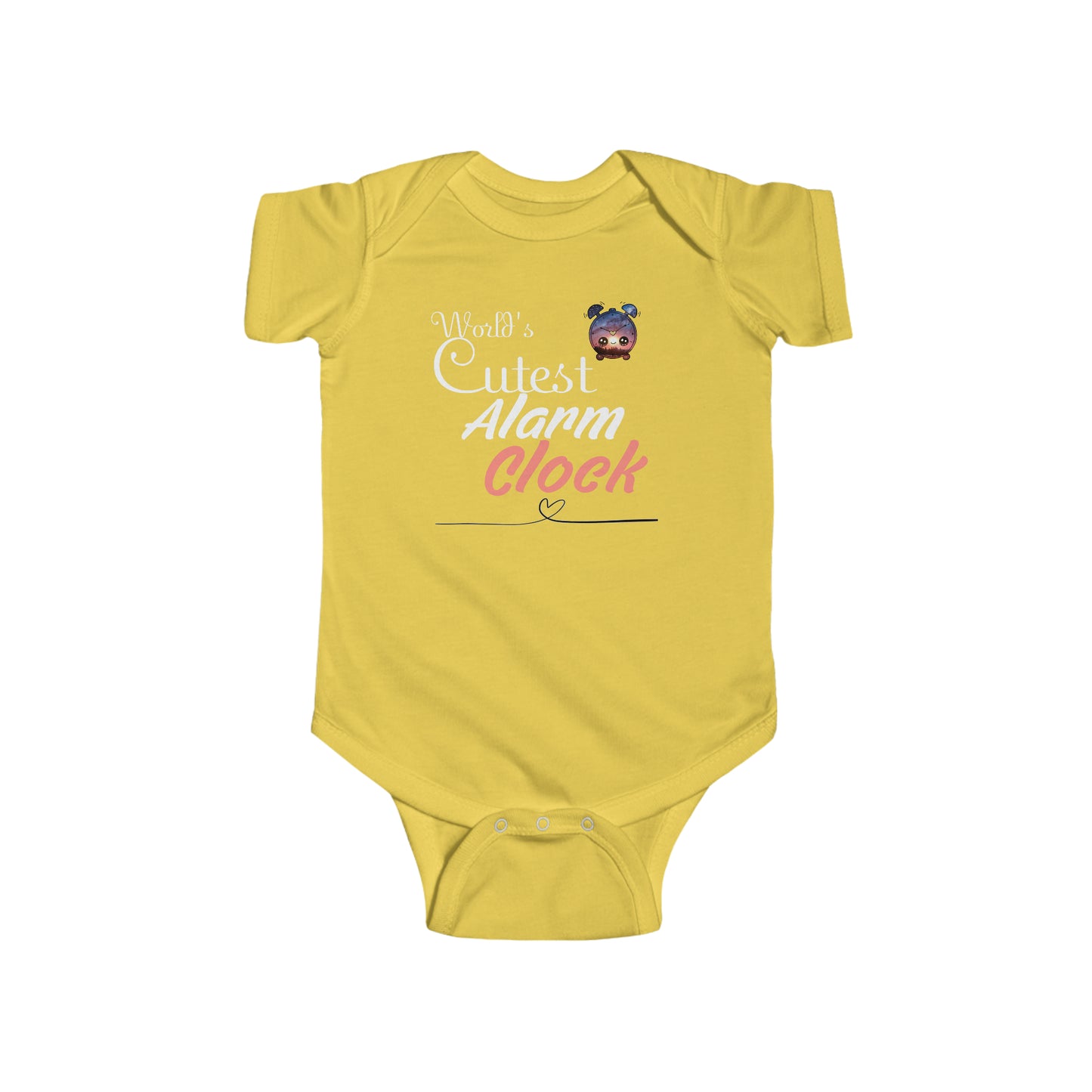 World's Cutest Alarm Clock Baby Bodysuit