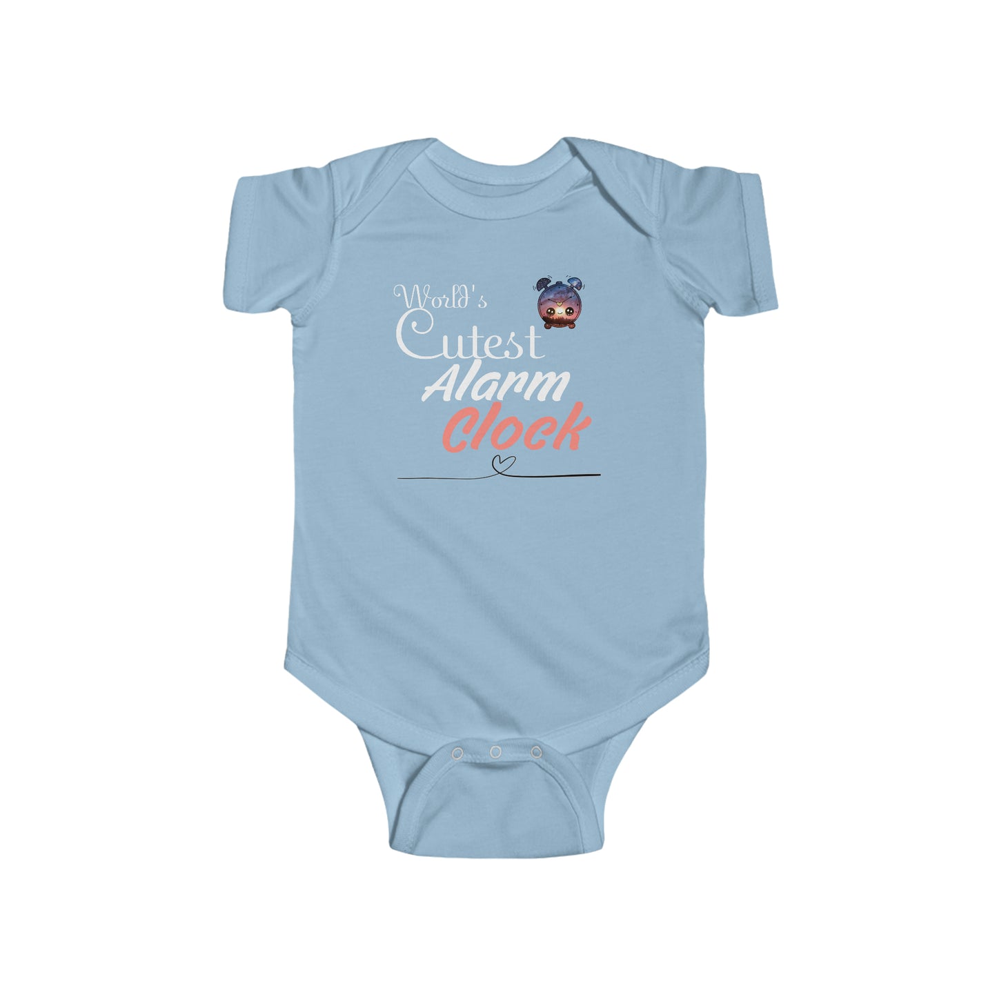 World's Cutest Alarm Clock Baby Bodysuit