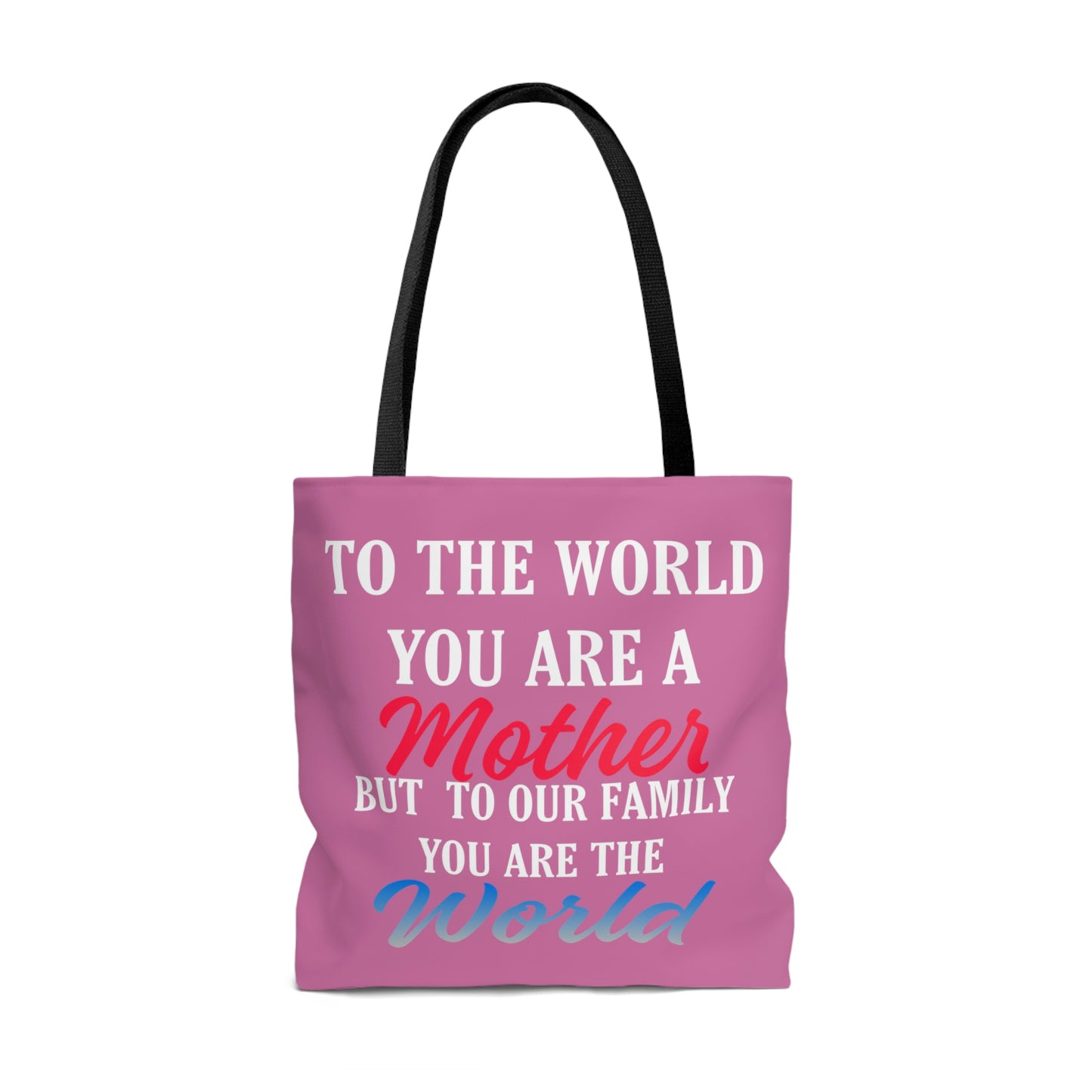 Mom World Pink Tote Bag
