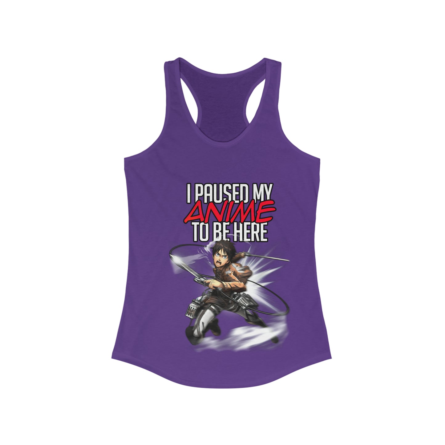 Paused Anime Women's Racerback Tank