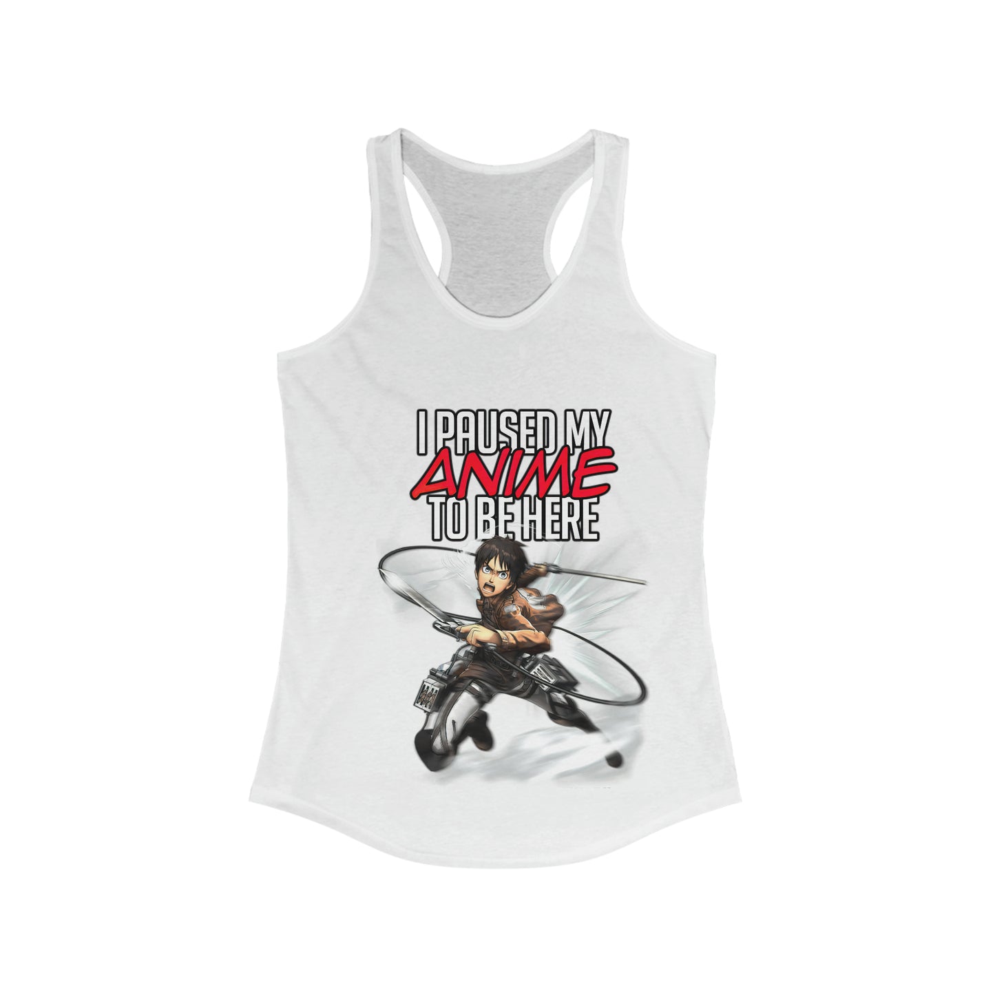 Paused Anime Women's Racerback Tank