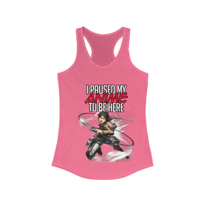 Paused Anime Women's Racerback Tank