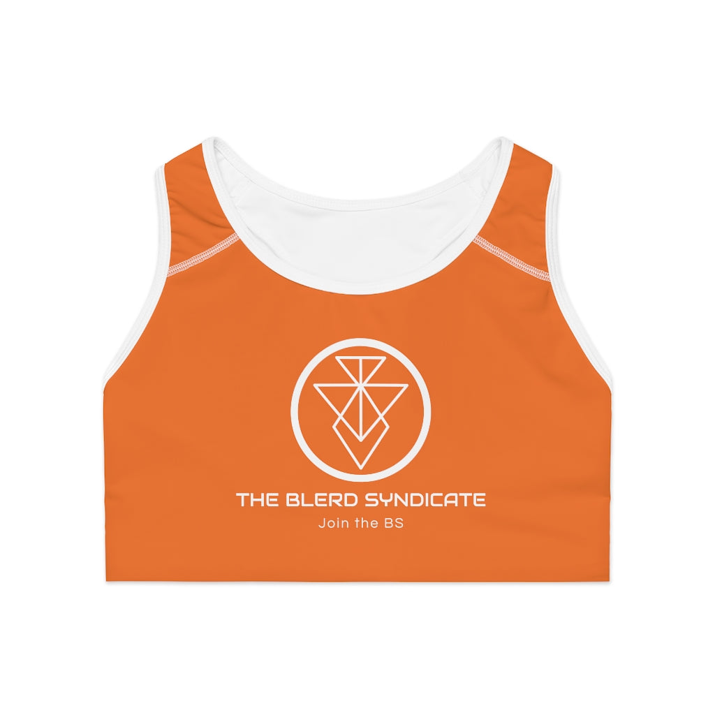 The Blerd Syndicate Sports Bra - Orange