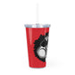 Gamer Girl Tumbler with Straw - Red