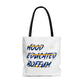 Boffum Tote Bag Blue & Gold - White