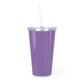 Gamer Girl Tumbler with Straw - Purple