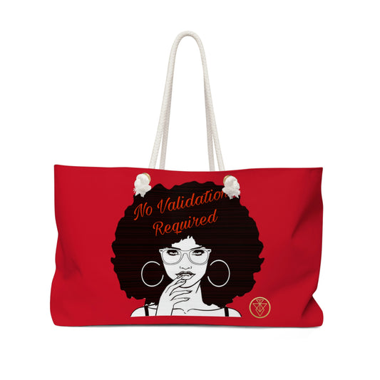 No Validation Required Red Weekend Bag