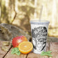 Gamer Girl Tumbler with Straw - White