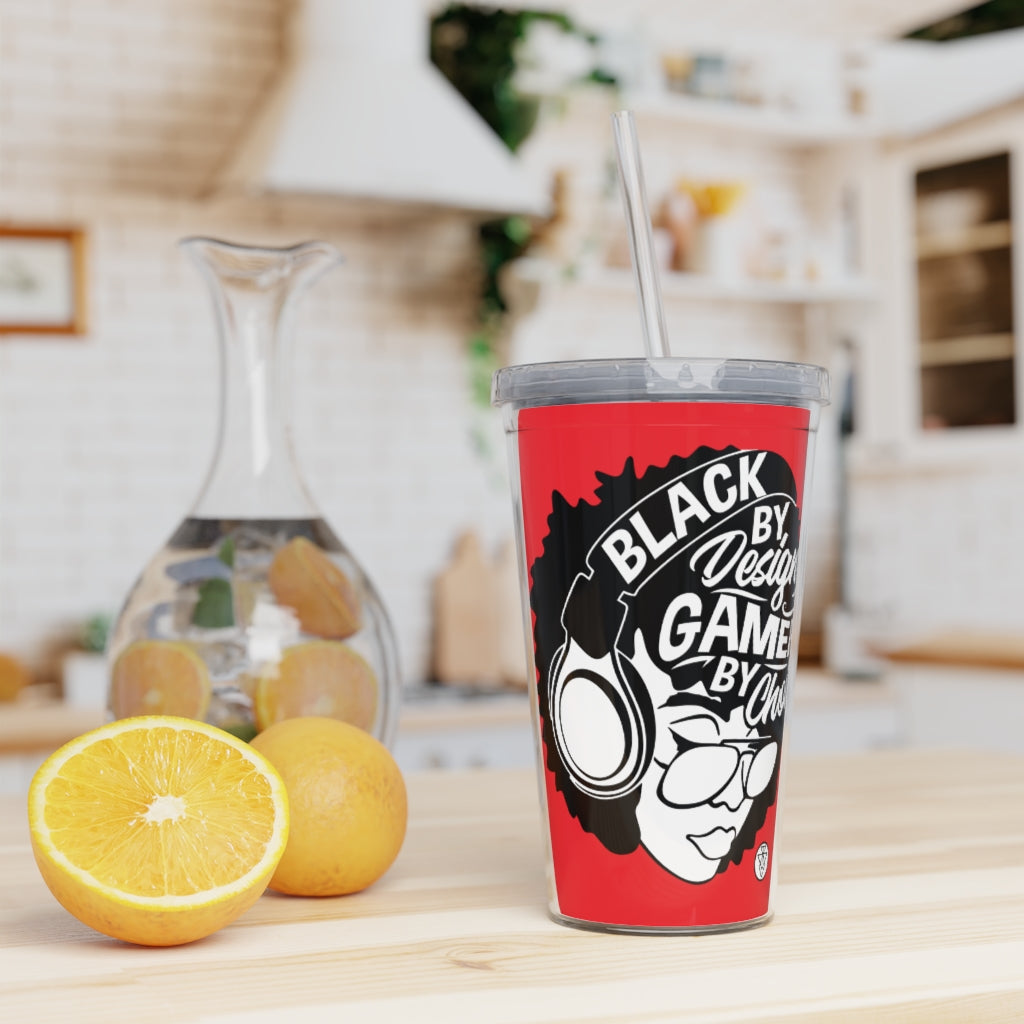 Gamer Girl Tumbler with Straw - Red