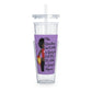 Iron Heart  Tumbler with Straw - Purple