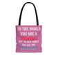 Mom World Pink Tote Bag