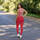 The Blerd Syndicate Spandex Leggings - Red