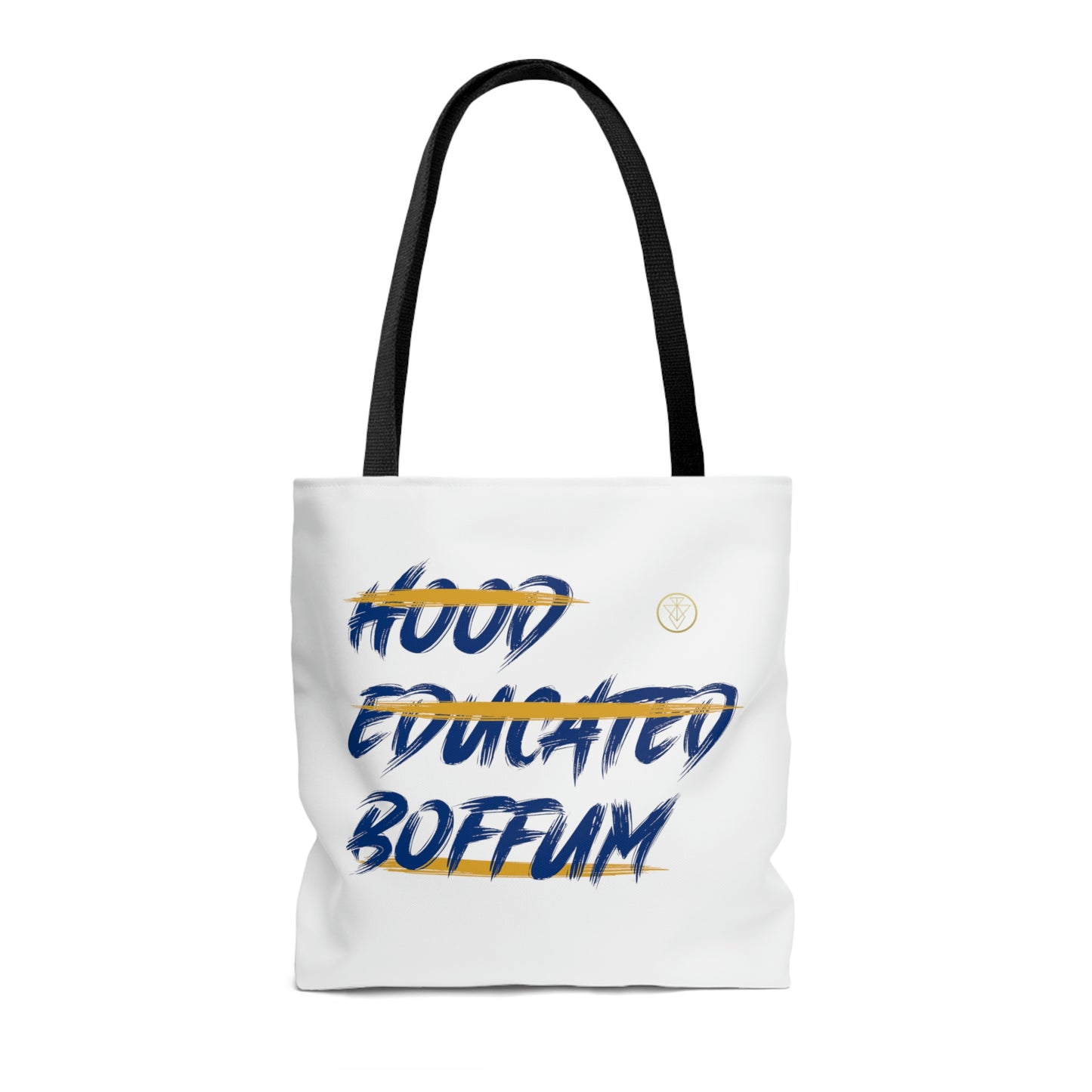 Boffum Tote Bag Blue & Gold - White