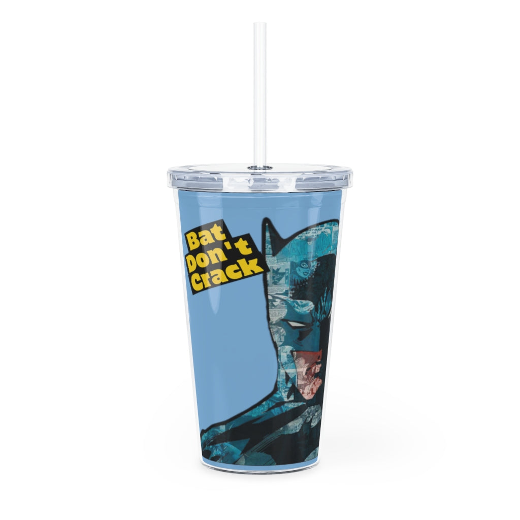 Bat Don't Crack Plastic Tumbler with Straw