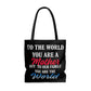 Mom World Tote Bag