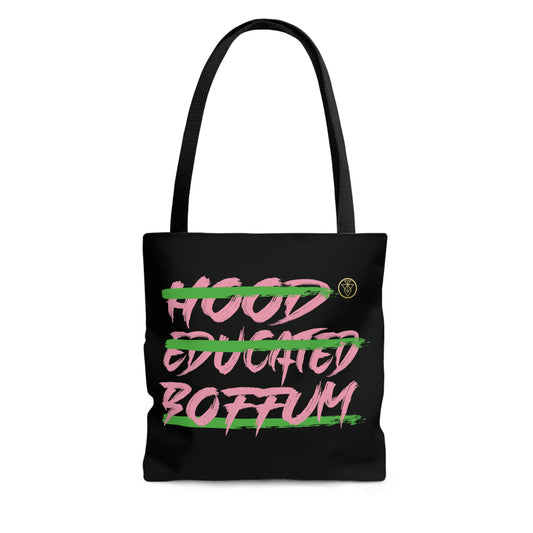 Boffum Tote Bag Pink & Green - Black