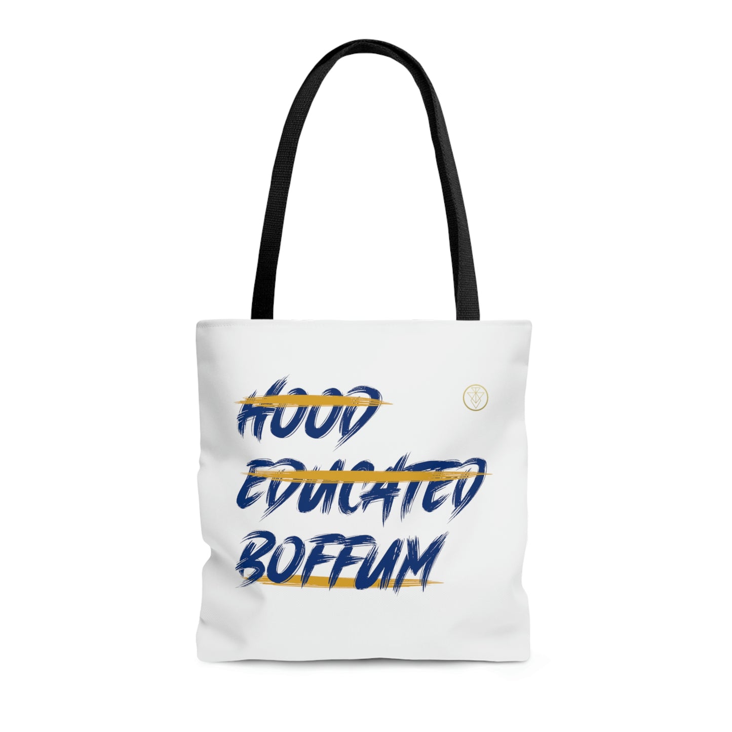 Boffum Tote Bag Blue & Gold - White