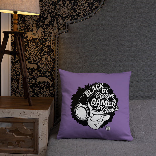 Gamer Girl Pillow - Purple