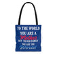 Mom World Blue Tote Bag