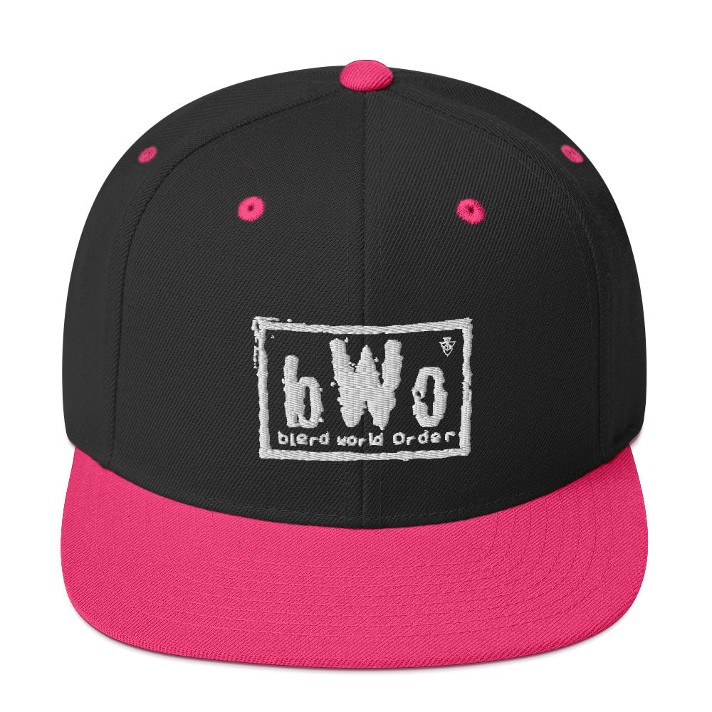 Blerd Word Order Snapback Hat - White Logo