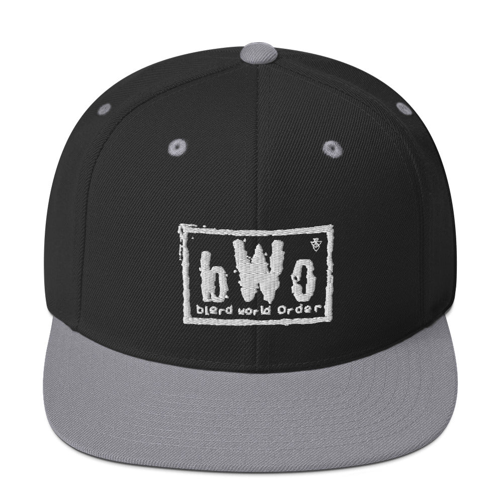 Blerd Word Order Snapback Hat - White Logo