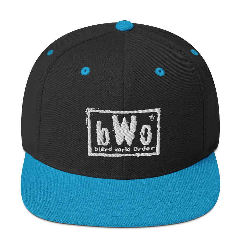 Blerd Word Order Snapback Hat - White Logo