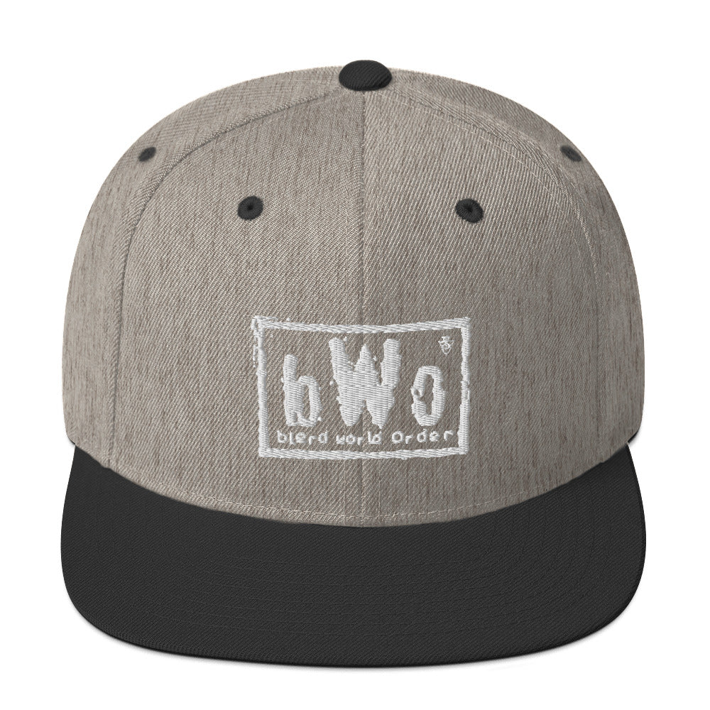 Blerd Word Order Snapback Hat - White Logo