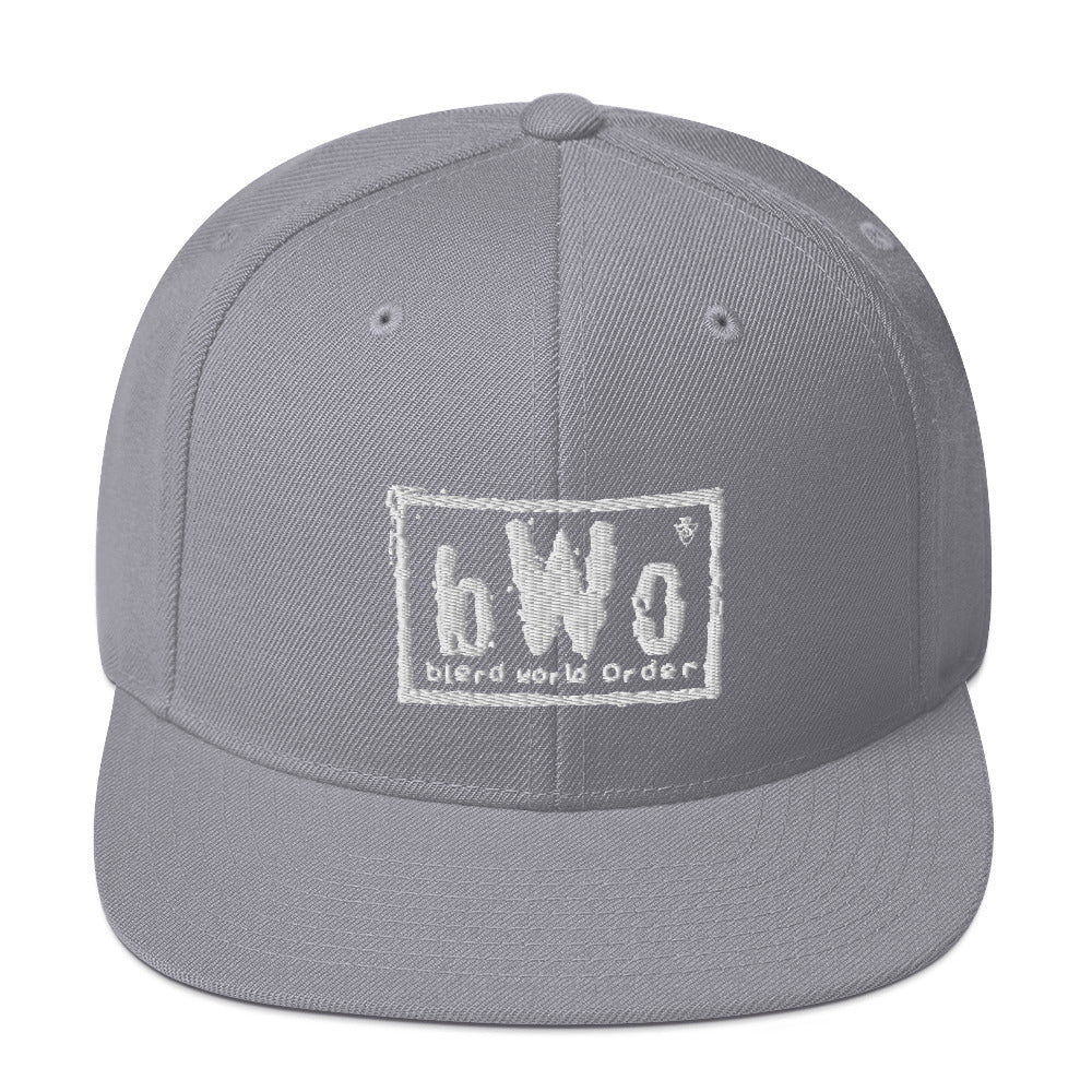 Blerd Word Order Snapback Hat - White Logo