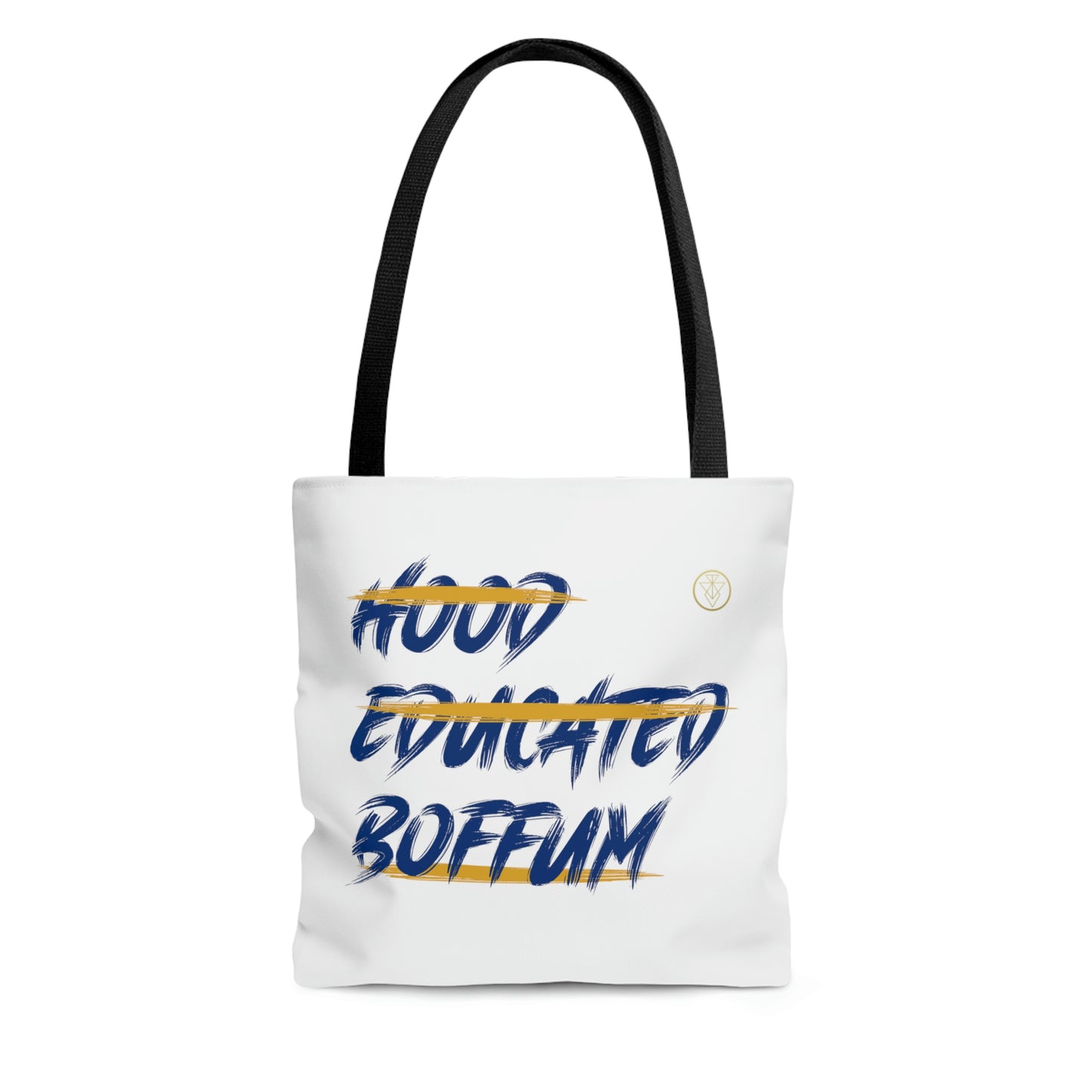 Boffum Tote Bag Blue & Gold - White