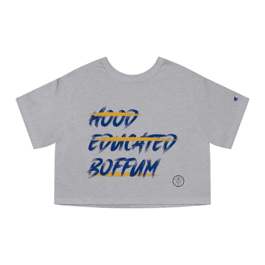 Boffum Crop Blue and Gold