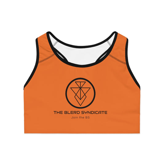 The Blerd Syndicate Sports Bra - Orange