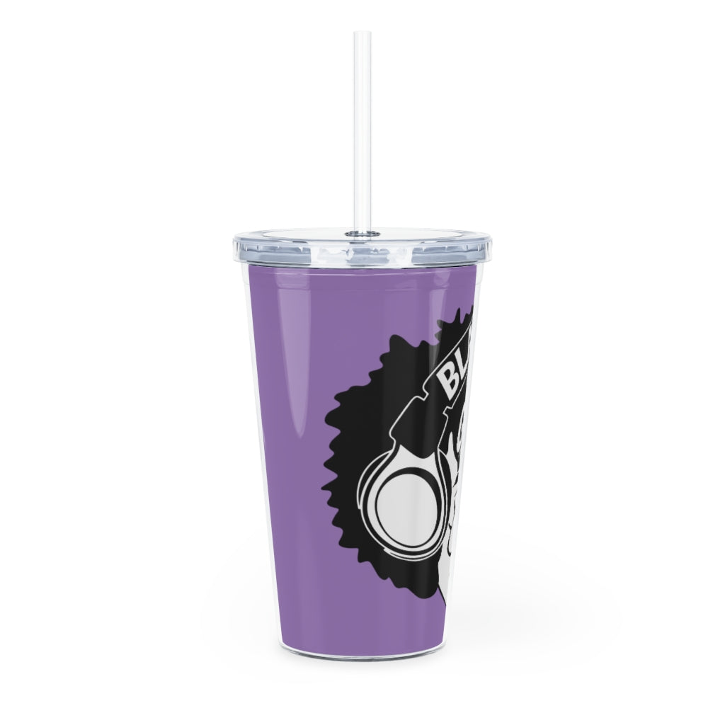 Gamer Girl Tumbler with Straw - Purple