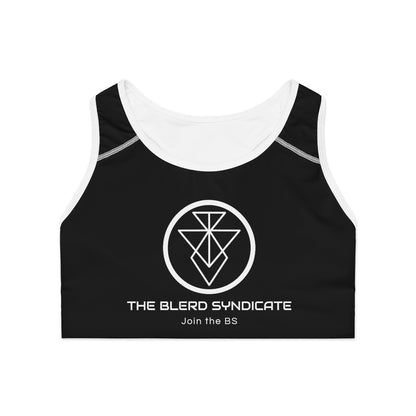 The Blerd Syndicate Sports Bra - B/W