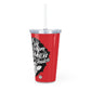 Gamer Girl Tumbler with Straw - Red