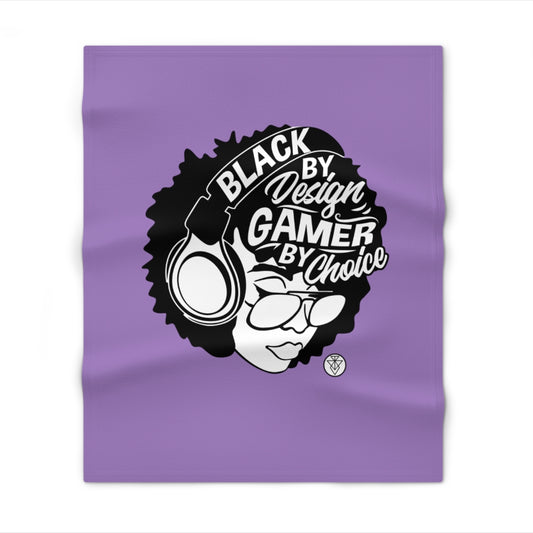 Gamer Girl Throw Blanket - Purple