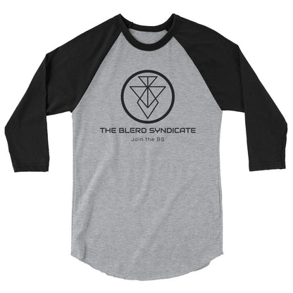 The Blerd Syndicate Raglan Tee - Black Logo