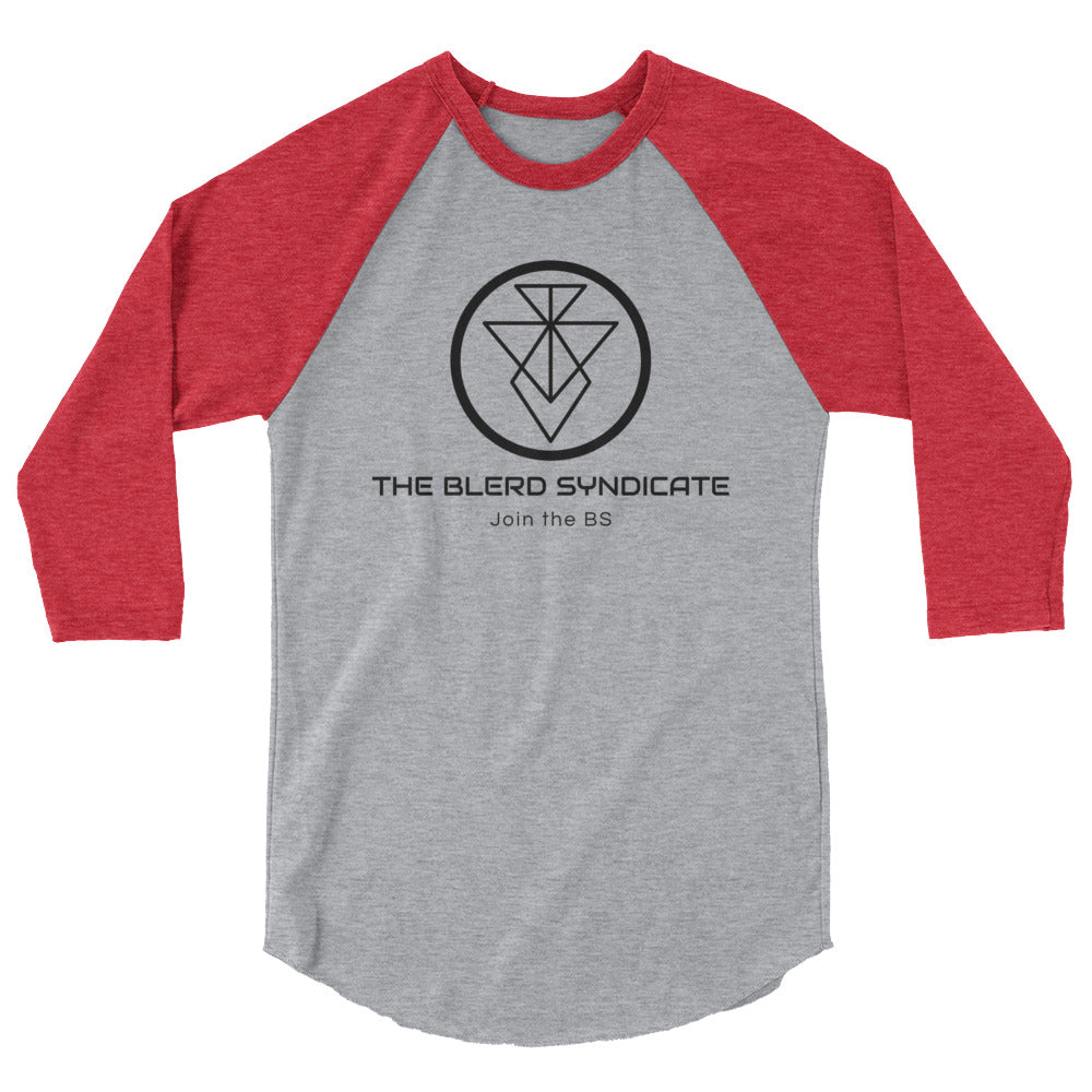 The Blerd Syndicate Raglan Tee - Black Logo