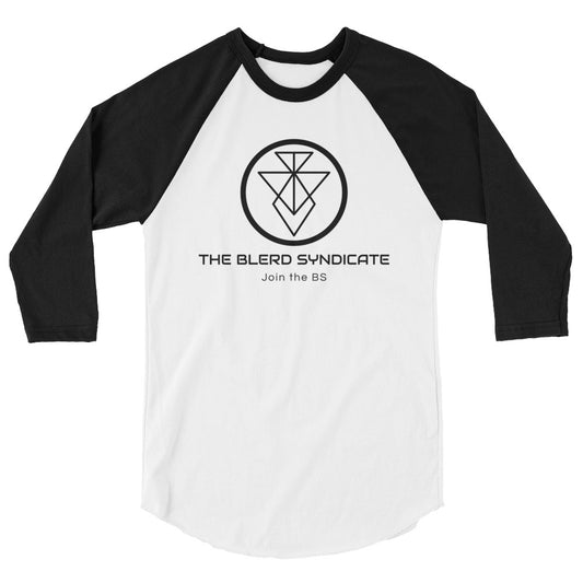 The Blerd Syndicate Raglan Tee - Black Logo