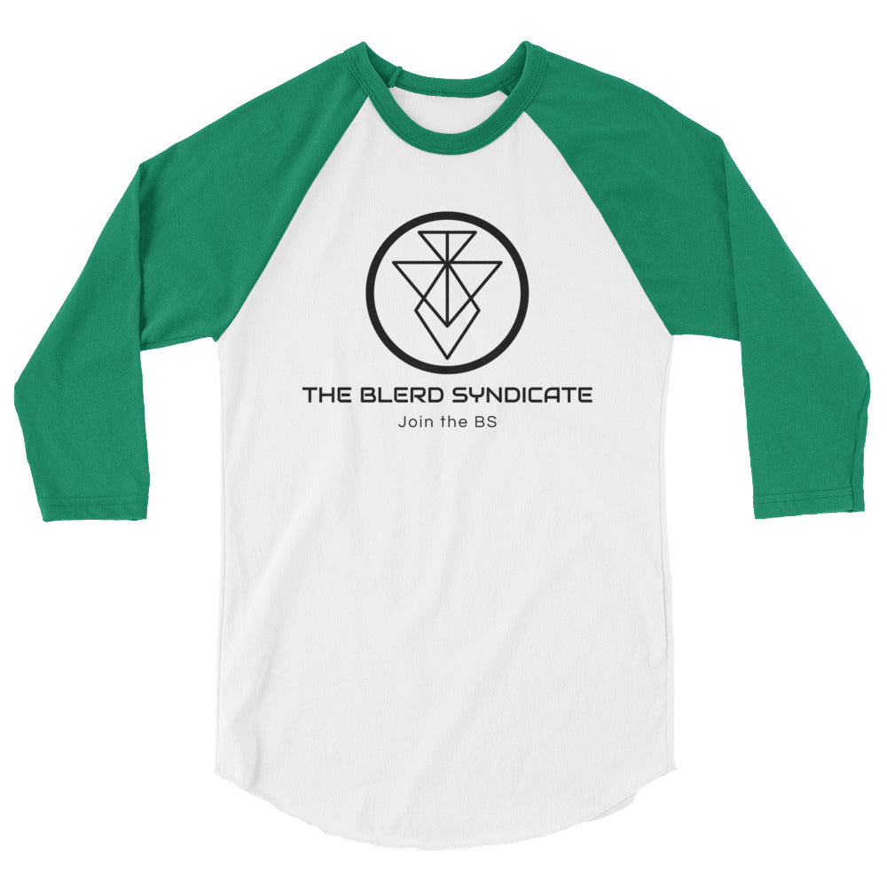 The Blerd Syndicate Raglan Tee - Black Logo