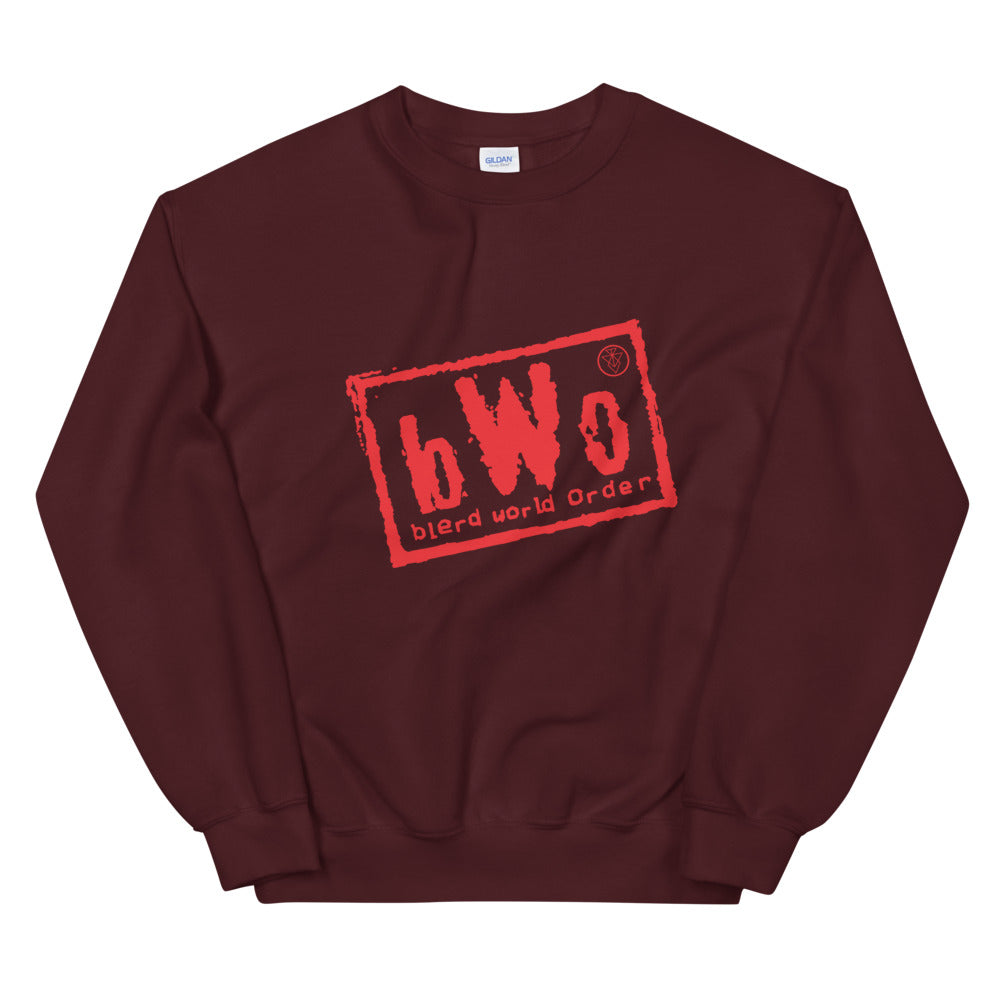 Blerd World Order Sweatshirt - Red Logo