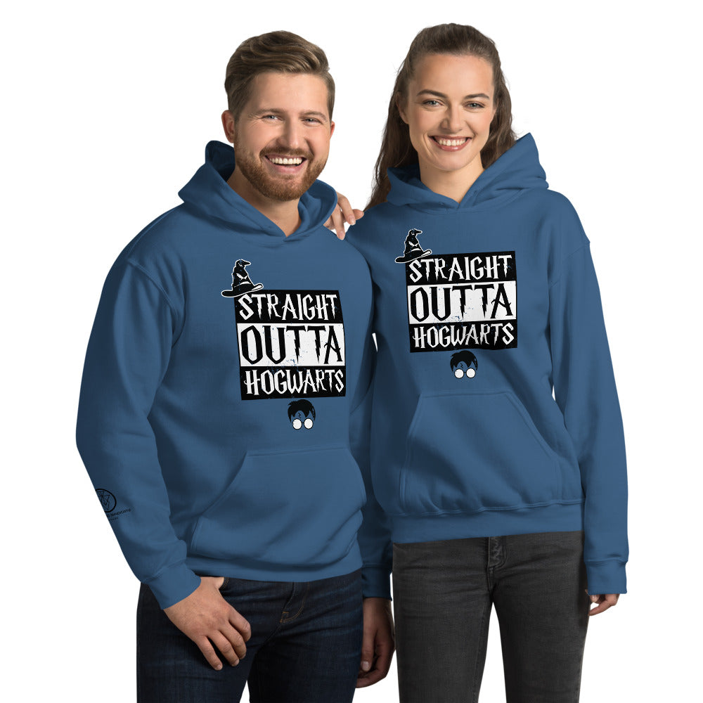 Straight Outta Hogwarts Hoodie - B/W