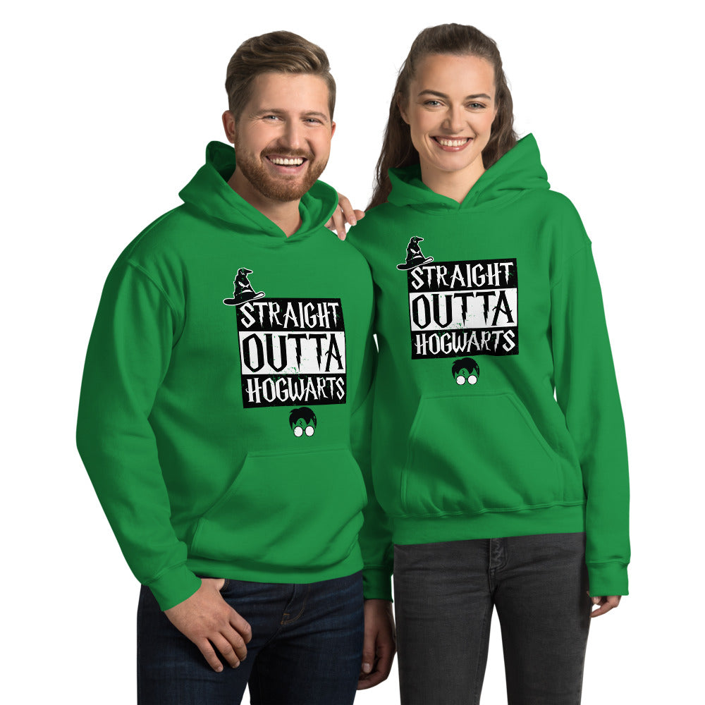 Straight Outta Hogwarts Hoodie - B/W